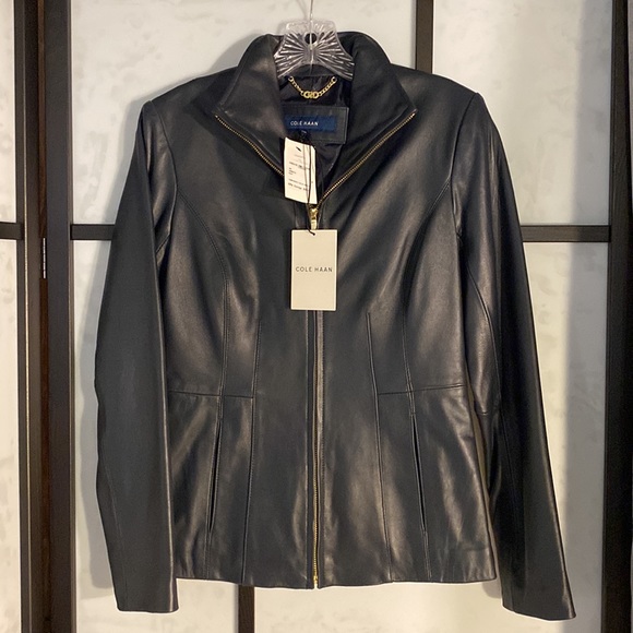 Cole Haan Leather Jacket - Picture 6 of 7